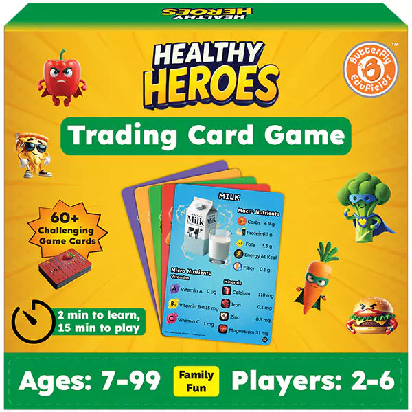 Healthy Heroes - Fun & fast paced, Nutrition Card Game For Kids 8+