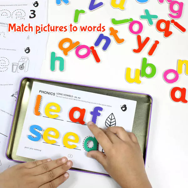 90+ pcs Magnetic Alphabets Numbers Shapes Puzzle | 3-5 years