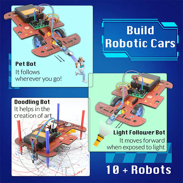 10-in-1 STEM Robotics Starter Kit | 8-12 yrs