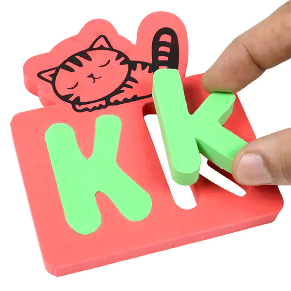 Butterfly EduFields ABCD Alphabets Learning Toys for Kids 3 to 5 Years, Self-Correcting Puzzle, Capital Letters & Associated Objects- Soft, Safe & Durable Foam