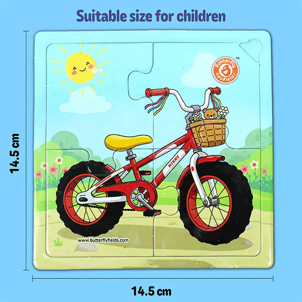 Jigsaw Puzzles for Boys & Girls – 4-Pack Vehicles (Ages 3–7)