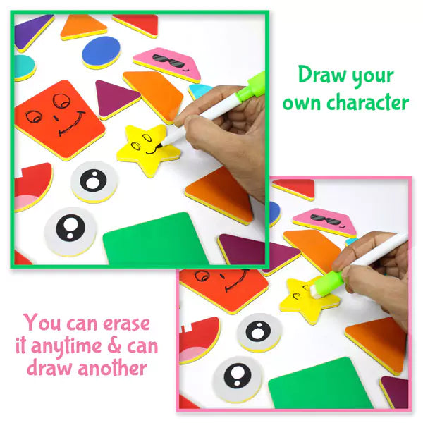 Mix n Match 27pc Magnetic Shape Puzzle Set | 3-5 yrs