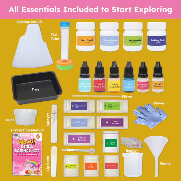Girls Chemistry Science Kit | 150+ experiments | Ages 8+