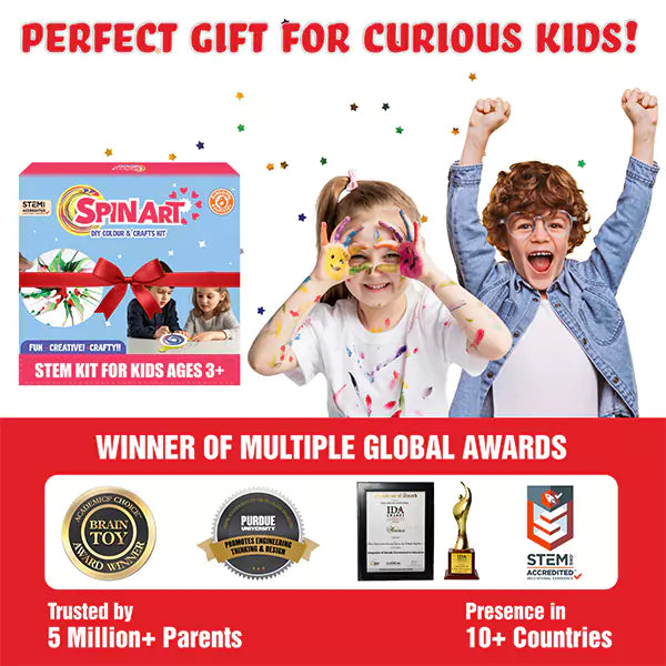 Spin Art & Craft Kit for Kids | 3-9 yrs