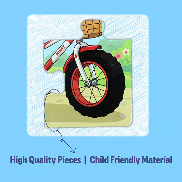 Jigsaw Puzzles for Boys & Girls – 4-Pack Vehicles (Ages 3–7)