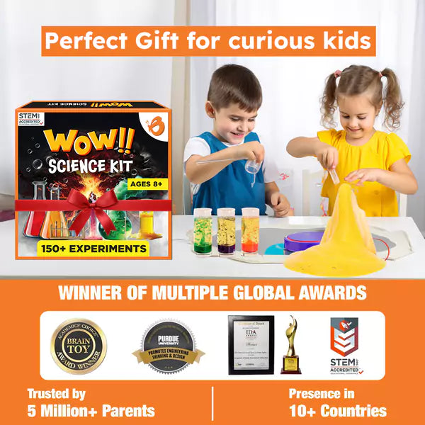 150+ Science Experiment Kit for Boys & Girls | Wow Chemistry Science Kit | Ages 8+
