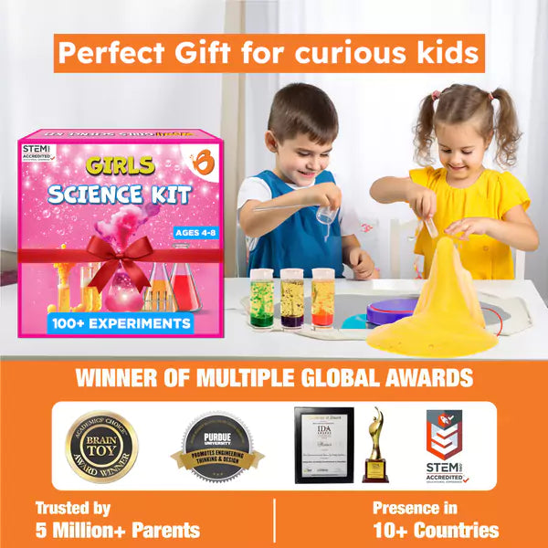 Girls Chemistry Science Kit | 100+ experiments | Ages 4-8