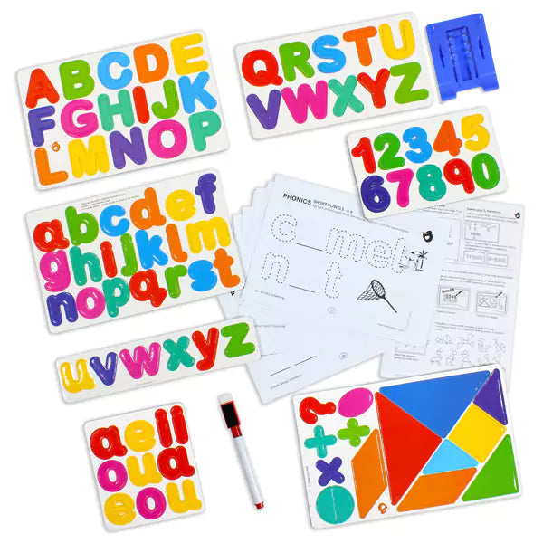 90+ pcs Magnetic Alphabets Numbers Shapes Puzzle | 3-5 years