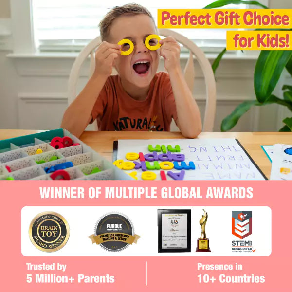 155 Alphabets & Words Magnet Set | Soft foam Letters