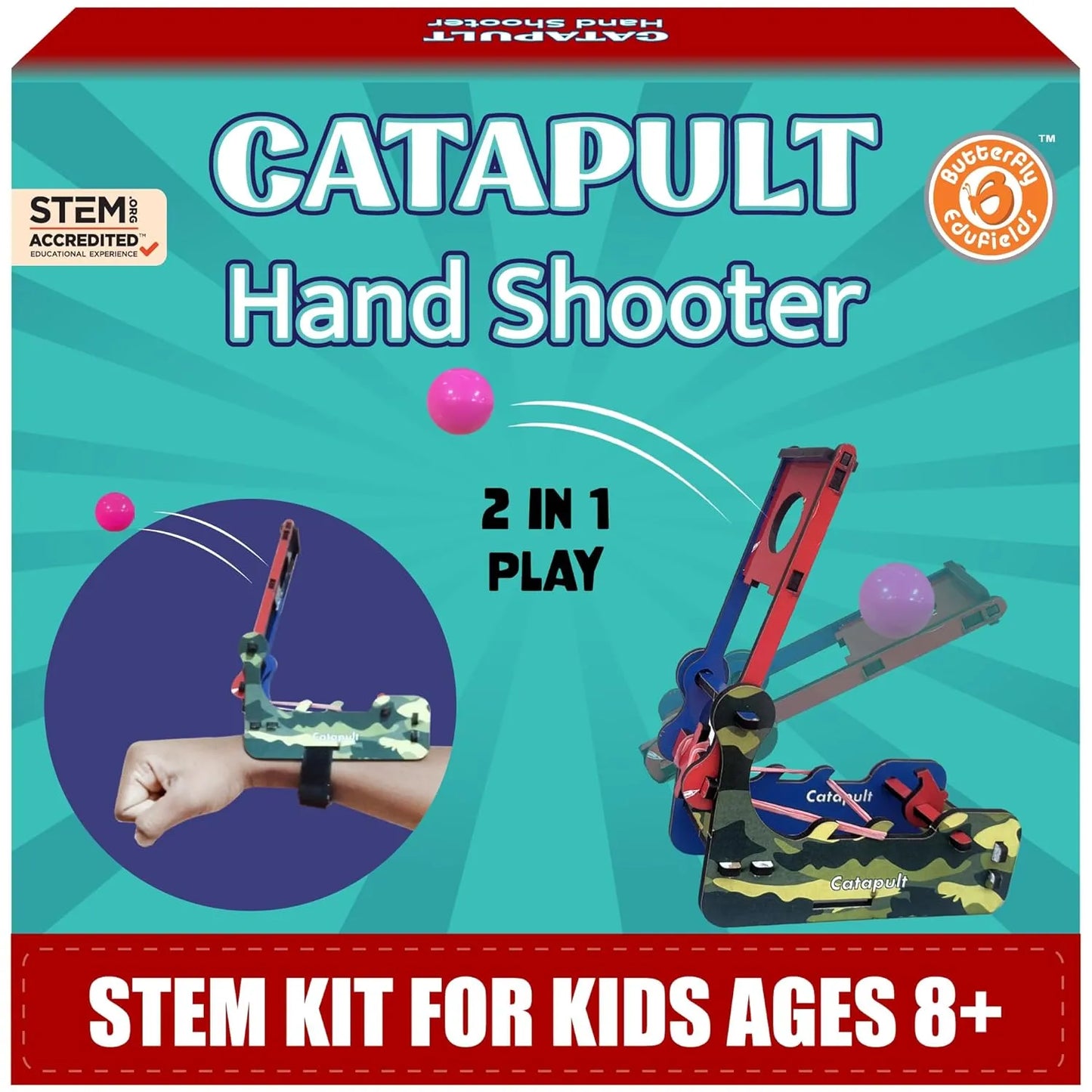 Butterfly Edufields Catapult & Shooter STEM Kit ā Fun, Safe & Educational Play for Kids