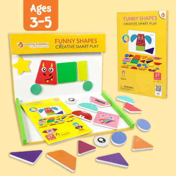 Mix n Match 27pc Magnetic Shape Puzzle Set 3-5 yrs