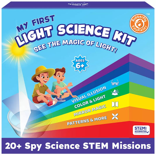 Light & Optics Science Kit for Kids | 20 Spy Missions | STEM Physics Kit for Ages 6–12