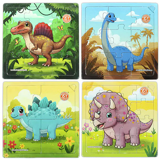 Dinosaurs Jigsaw Puzzles for Kids Ages 3-6 | Preschool Educational Puzzles Boards Toys Gifts for Boys Girls & Coloring Sheets
