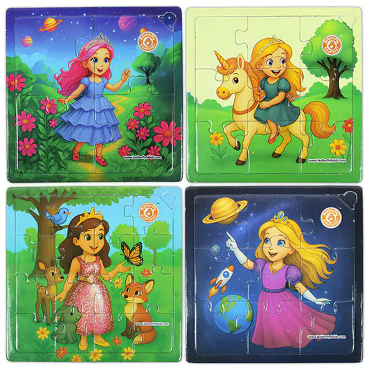 Princess & Unicorn Jigsaw Puzzles for Kids Ages 3-7 | reschool Educational Puzzles Boards Toys Gifts for Boys Girls & Coloring Sheets