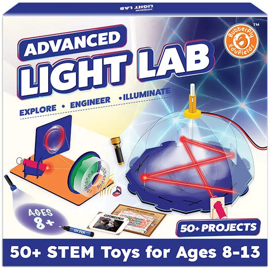 Butterfly Edufields 50+ STEM Toys for Ages 8-13, Advanced Light Science Kit