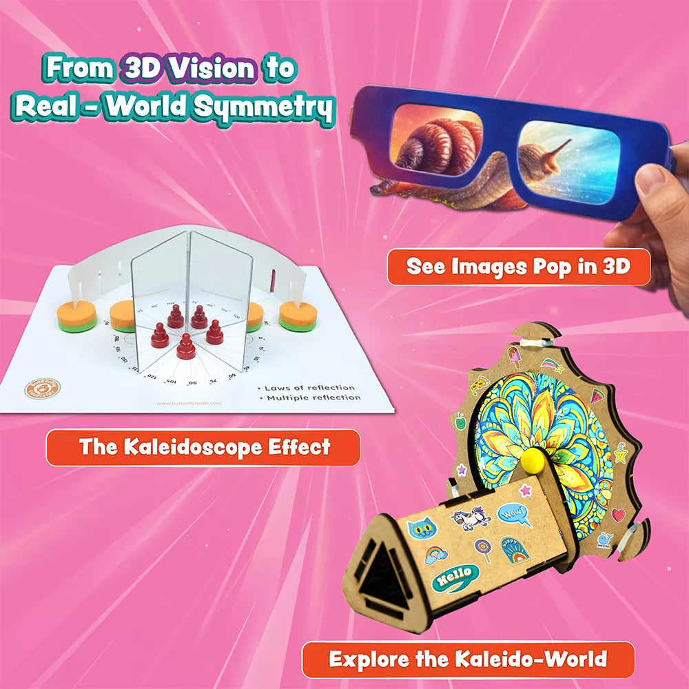 STEM Light & Color Science Kit for Girls | 25+ Experiments with Kaleidoscope, Mirrors & Spy Science | Ages 6–13