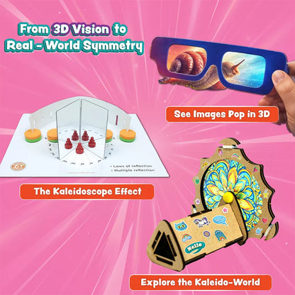 STEM Light & Color Science Kit for Girls | 25+ Experiments with Kaleidoscope, Mirrors & Spy Science | Ages 6–13