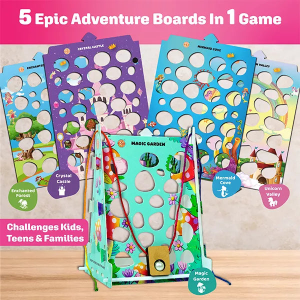 Butterfly Edufields Twisty Escape Board Game for Girls – 5 Magical Worlds Marble Maze & Fidget Arcade Game | Skill & Dexterity Challenge for Kids, Teens & Adults | Family Tabletop Fun Gift Ages 6–99