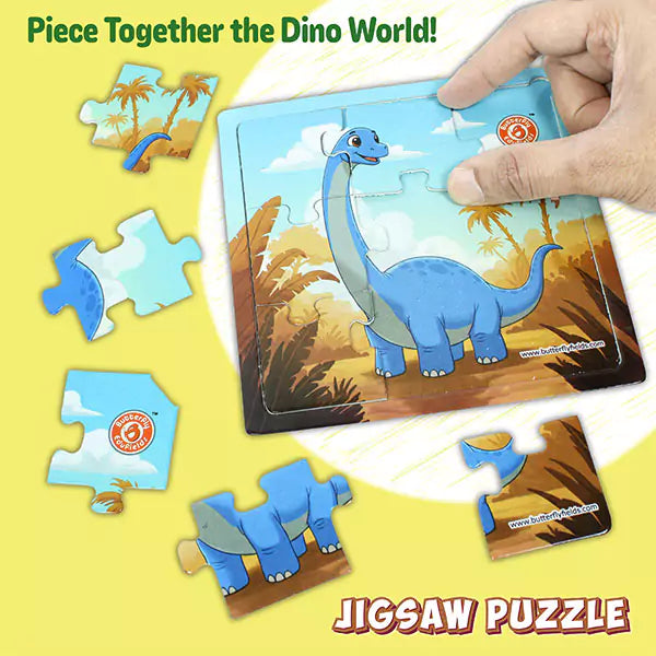 Dinosaurs Jigsaw Puzzles for Kids Ages 3-6 | Preschool Educational Puzzles Boards Toys Gifts for Boys Girls & Coloring Sheets