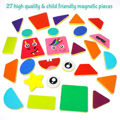 PuzzlePairs Plus: Memory Game + Magnetic Shapes | Ages 3-8yrs