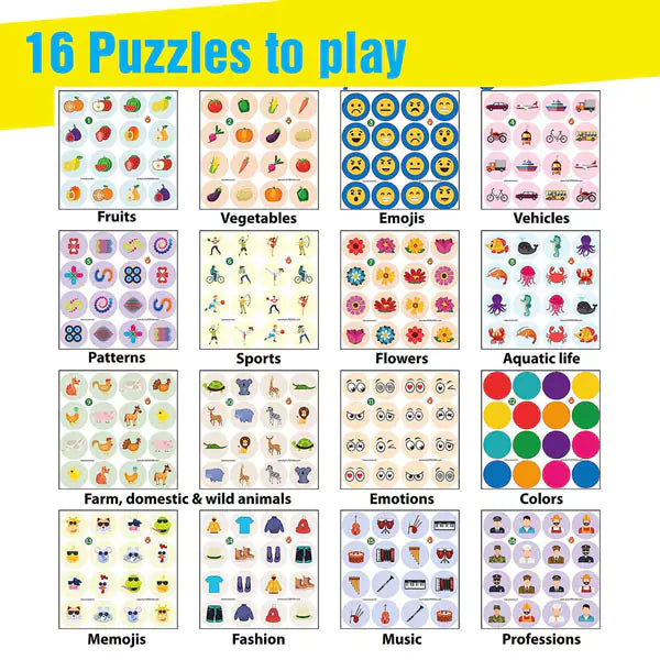 PuzzlePairs Plus: Memory Game + Magnetic Shapes | Ages 3-8yrs