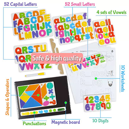 Learning Duo: Magnetic Alphabets + Tangram puzzle