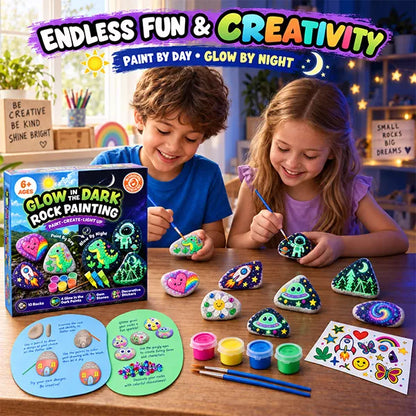 Butterfly EduFields Glow in The Dark Rock Painting Kit - Arts and Crafts