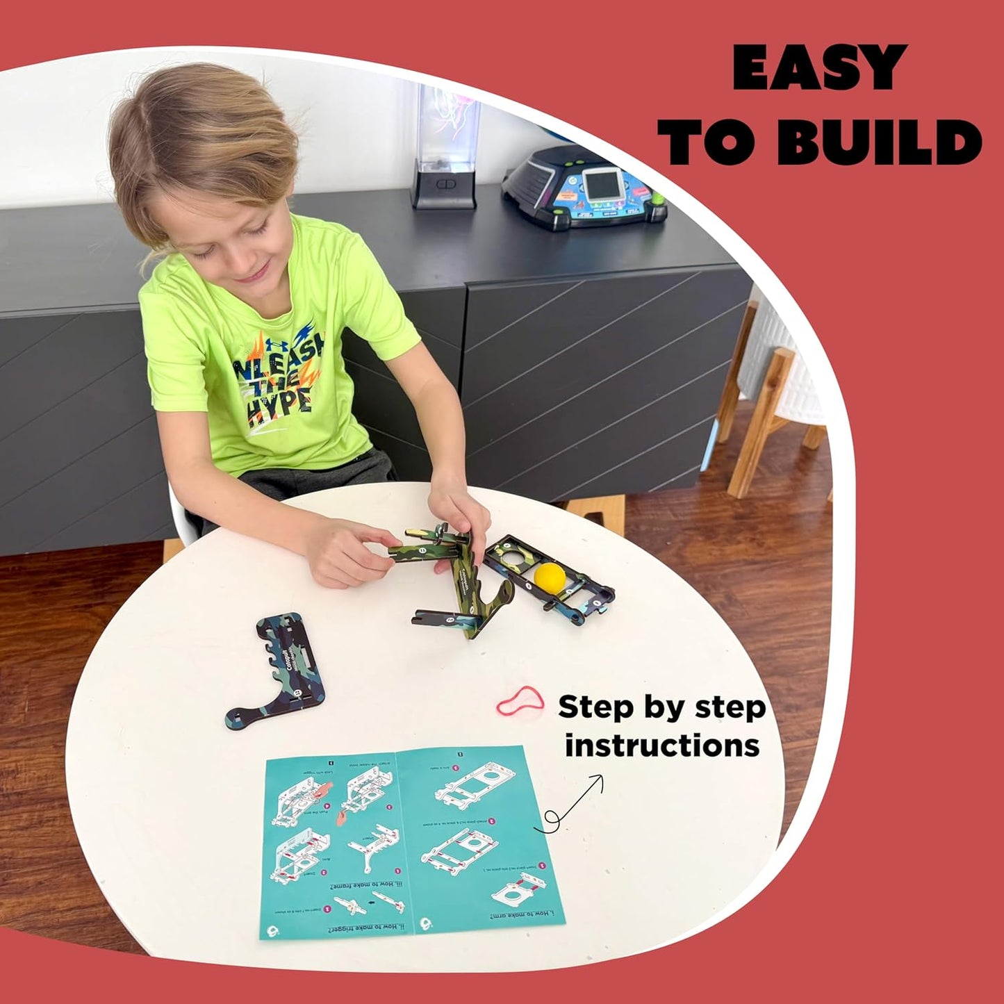 DIY Catapult Shooter Science Kit (Pack of 6) | Best Birthday Return Gifts for Kids Ages 8-12 | Catapult + Hand Shooter 2in1 Play STEM Toy | Aim & Shoot | Reusable & Safe