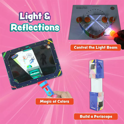 STEM Light & Color Science Kit for Girls | 25+ Experiments with Kaleidoscope, Mirrors & Spy Science | Ages 6–13