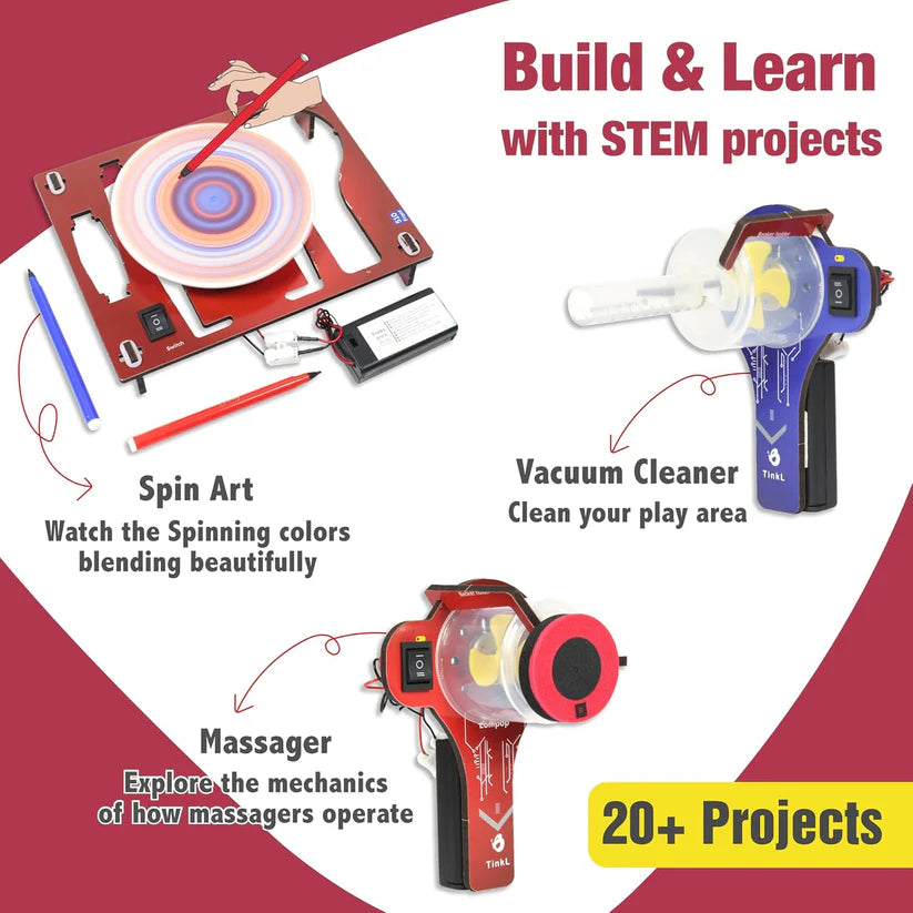 STEM Science Kit Combo for Kids 8-12 | 100+ DIY Projects | Electromagnetic + ElectroPlay Kits