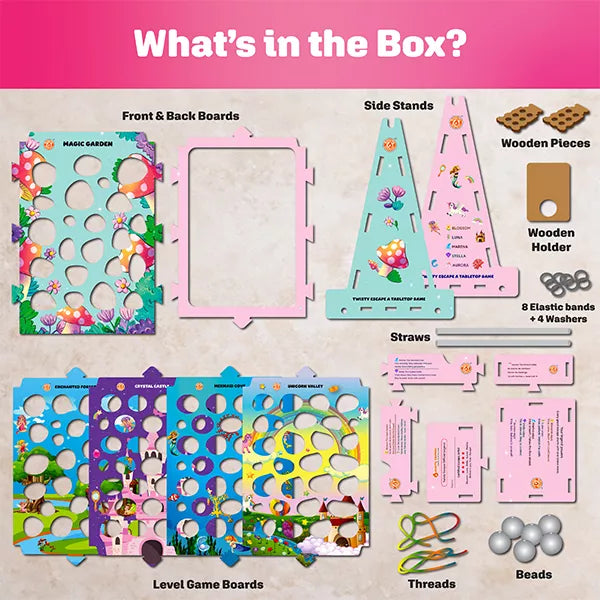 Butterfly Edufields Twisty Escape Board Game for Girls – 5 Magical Worlds Marble Maze & Fidget Arcade Game | Skill & Dexterity Challenge for Kids, Teens & Adults | Family Tabletop Fun Gift Ages 6–99