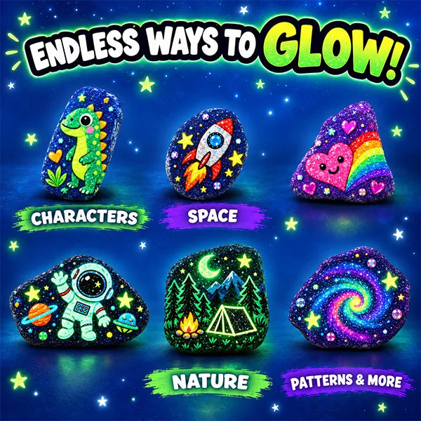 Butterfly EduFields Glow in The Dark Rock Painting Kit - Arts and Crafts