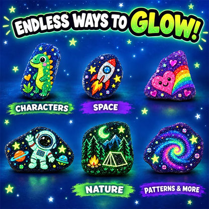 Butterfly EduFields Glow in The Dark Rock Painting Kit - Arts and Crafts