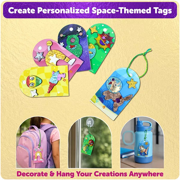 Butterfly EduFields Foil Art Craft Kit for Kids 4-8 Years | Space Theme Creative Activity Kit