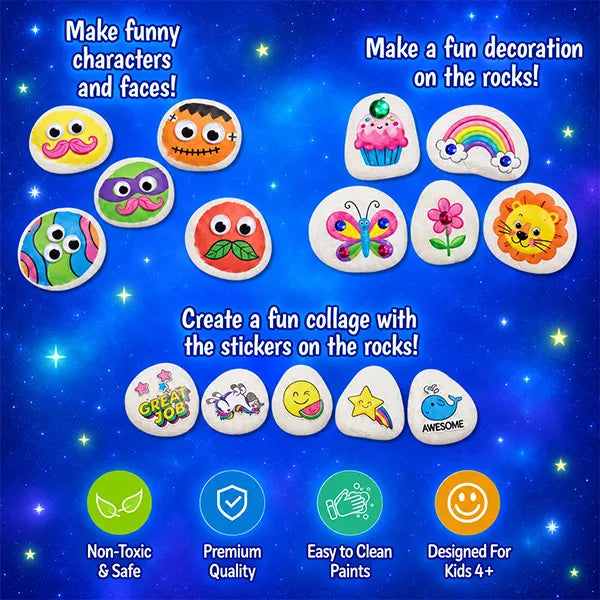 Butterfly EduFields Glow in The Dark Rock Painting Kit - Arts and Crafts