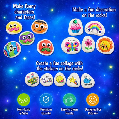 Butterfly EduFields Glow in The Dark Rock Painting Kit - Arts and Crafts