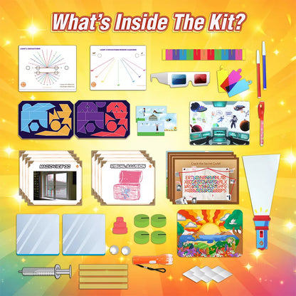 Light & Optics Science Kit for Kids | 20 Spy Missions | STEM Physics Kit for Ages 6–12