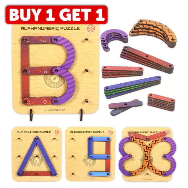 Wooden ABC & Number Puzzle | 3-5 yrs