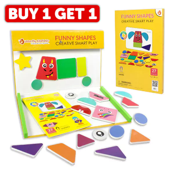 Mix n Match 27pc Magnetic Shape Puzzle Set | 3-5 yrs